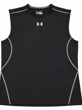 Under Armour HeatGear Compression Tank Top Men’s XL Black Sleeveless Gym